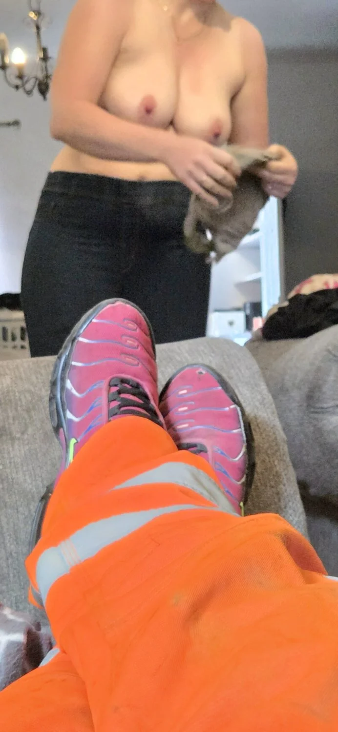 British Wife getting ready for work image 8