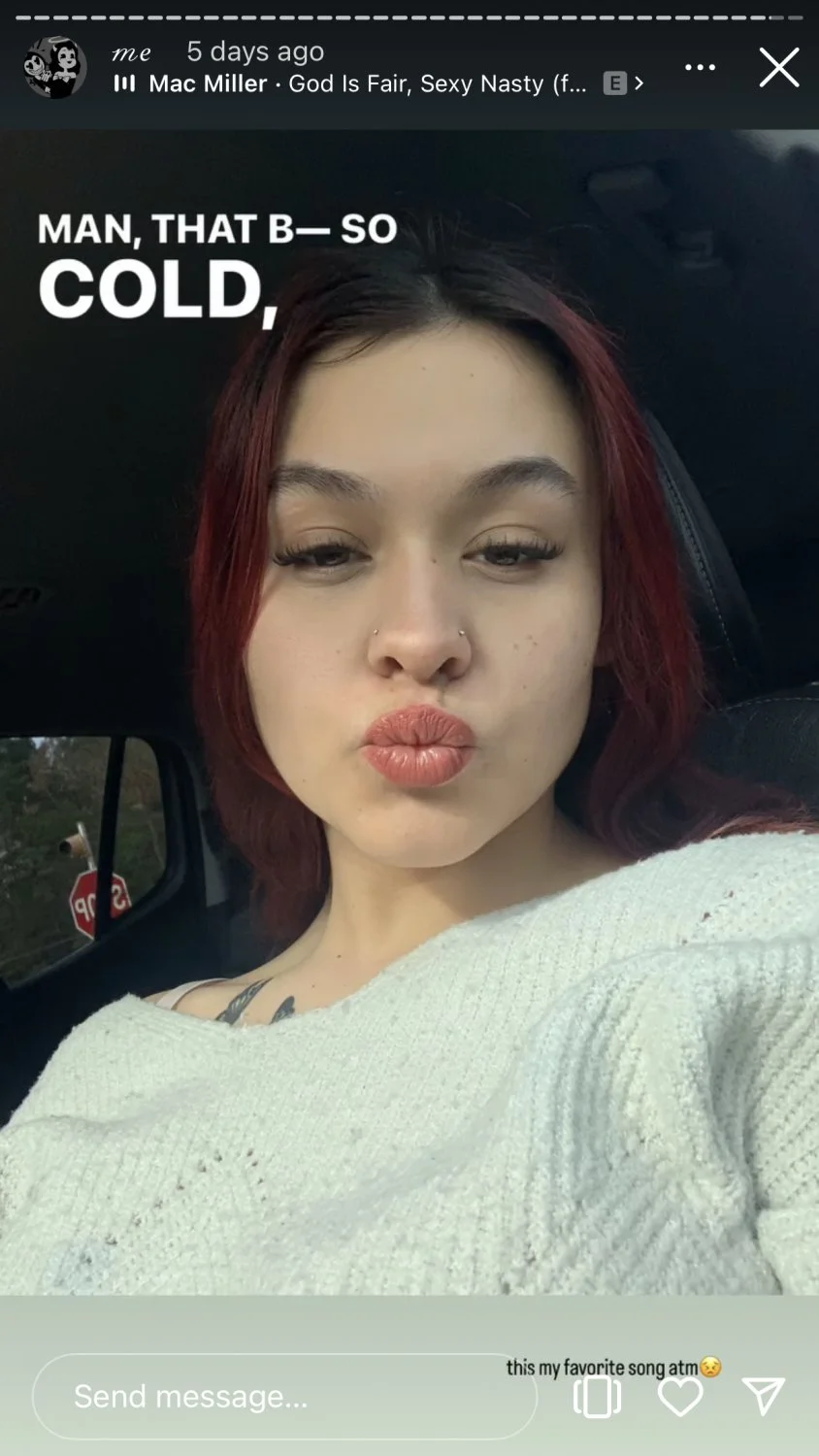 Horny tatted Slut plays with her tits image 3