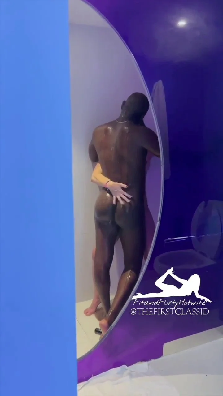 Blonde wife BBC shower fuck image 9