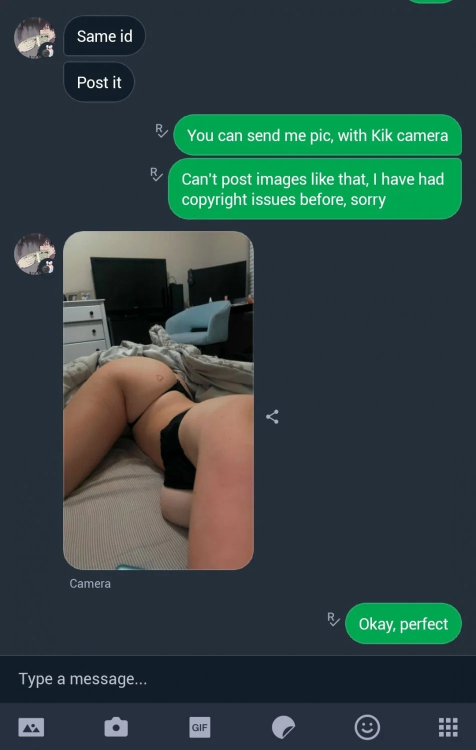 Kik her, she is available image 1