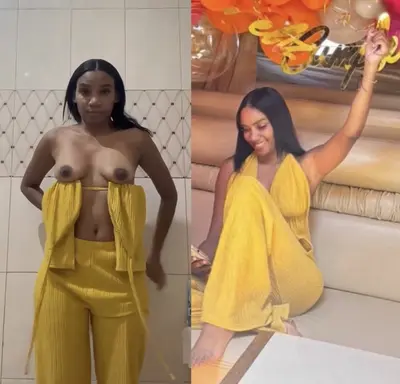 Yellow outfit strip twerk cover image
