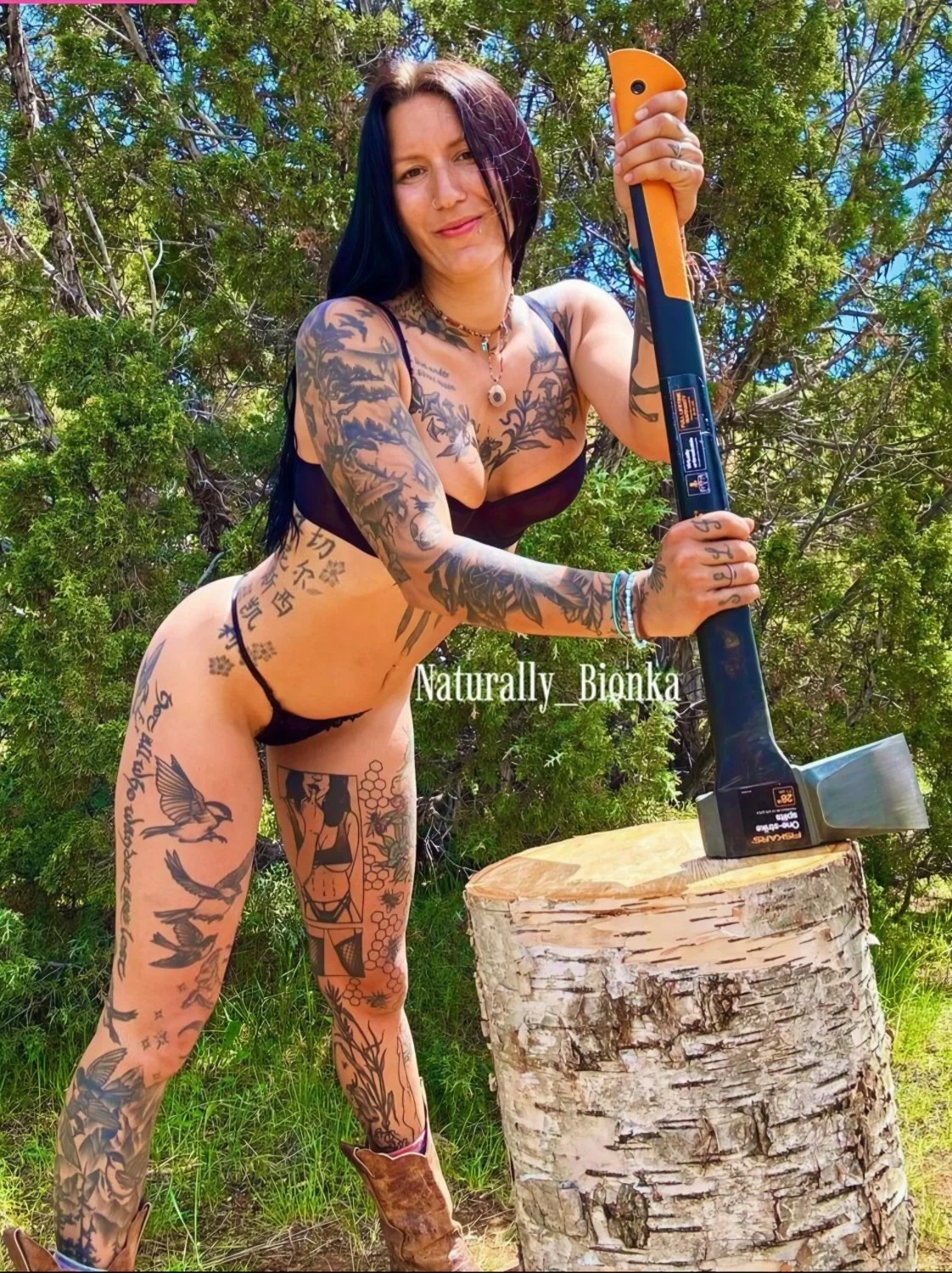 NaturallyBionka Country Girl Gets Nasty In Woods image 12