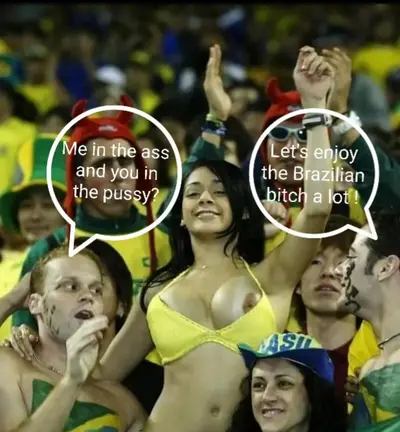 Torcedora do Brasil vazou pagando peitinho na torcida cover image