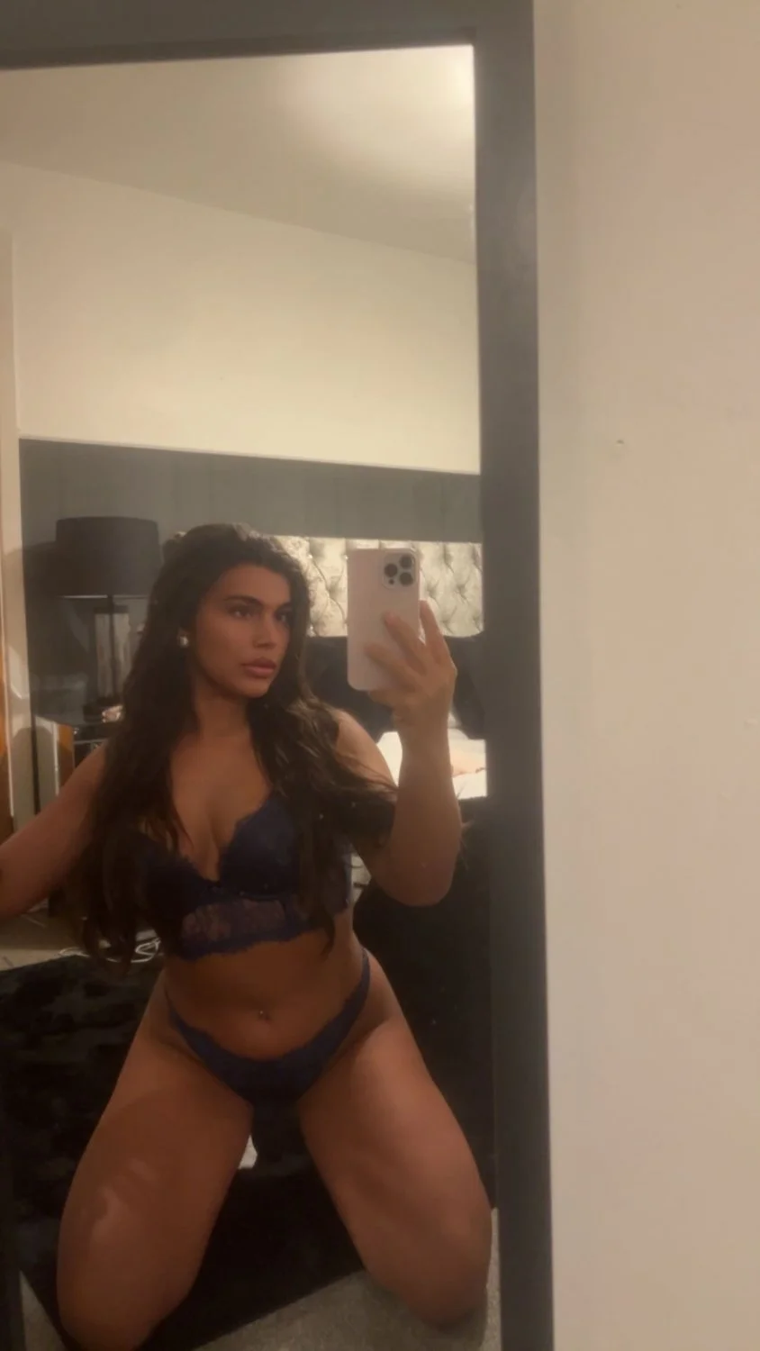 Thick brunette on her knees teasing in lace thong slut pawg image 4