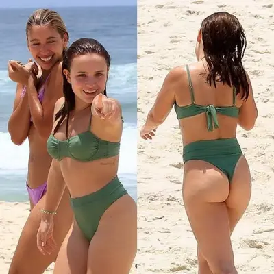 Larissa Manoela reagindo aos punheteiros gozando pra ela. A cara que ela faz quando sai o leite. cover image