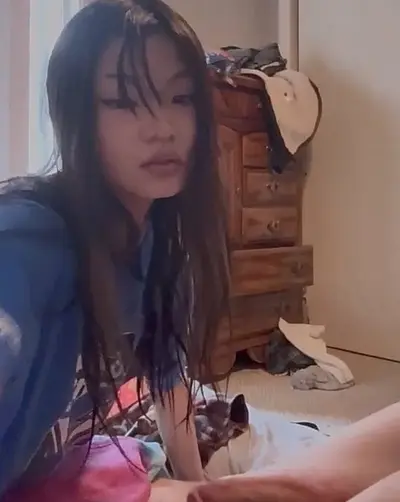 Hot asian teen having fun with lonely guy cover image