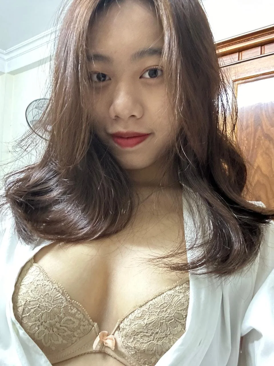 Asian Vietnamese nude amateur undressing bra image 2