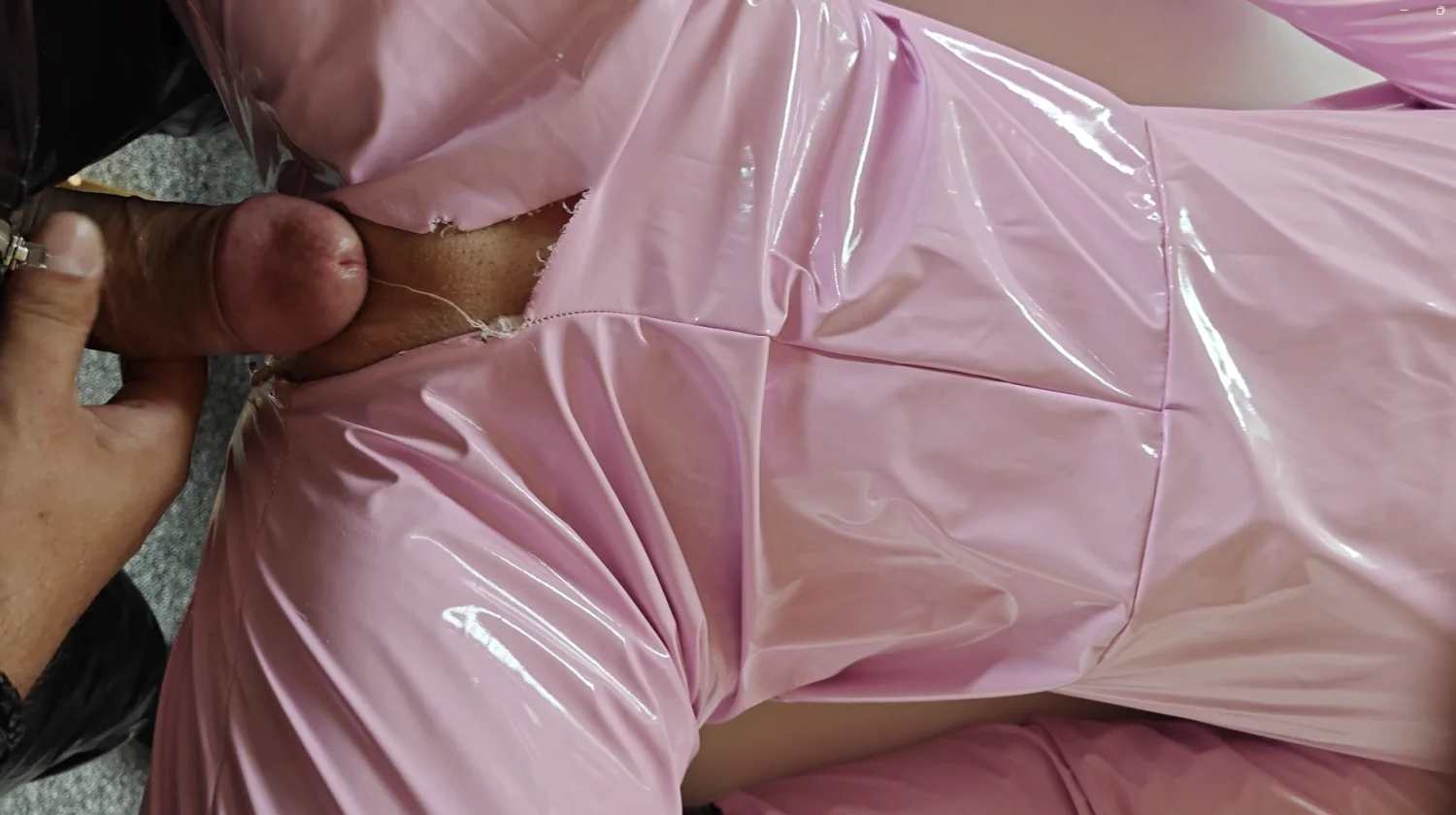 Fucking GF in Pink PVC Catsuit image 13