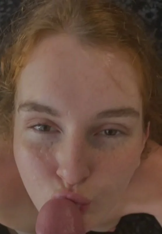 Sexy british bitch loves to suck cock on her knees main image