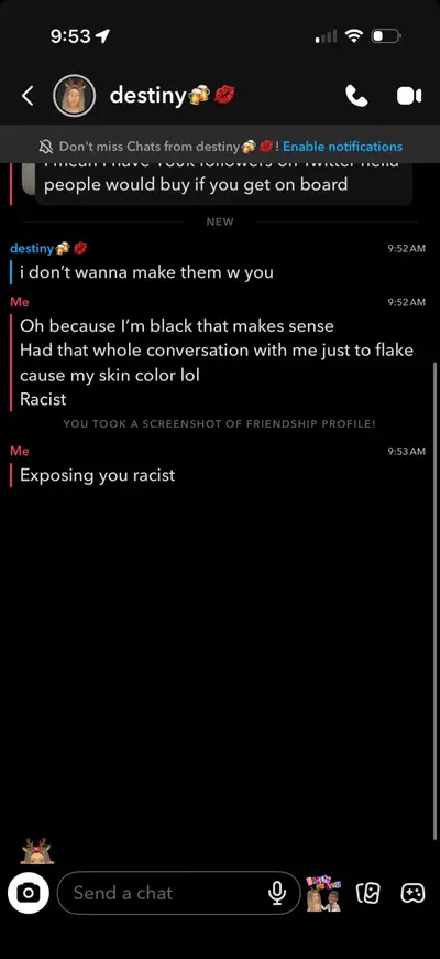 Racist woman Destiny from Medford Oregon denies man due to skin color cover image