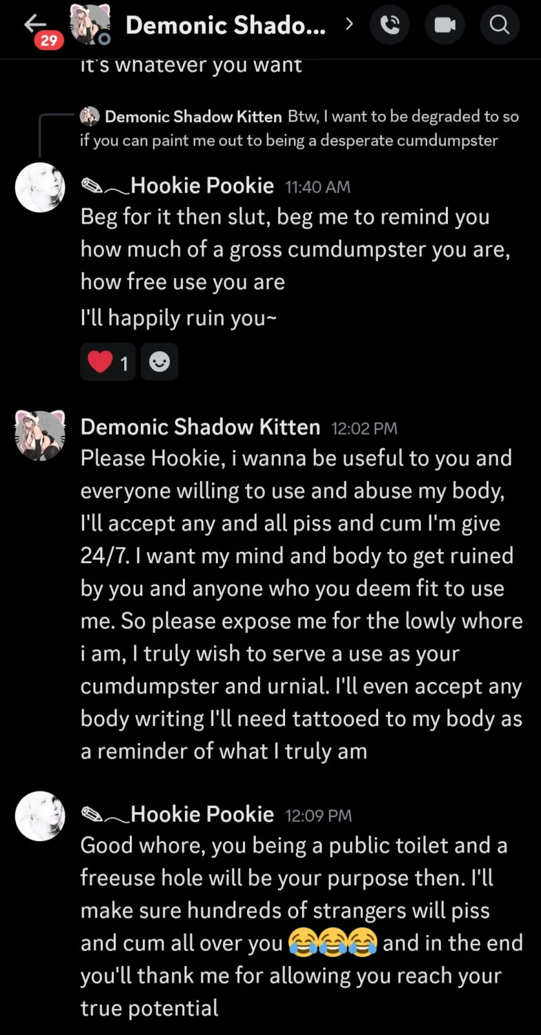 PATHETIC CUMDUMPSTER SLUT ON DISCORD WANTS TO BE RUINED AND BECOME GOON FUEL! MAKE IT HAPPEN!! image 3