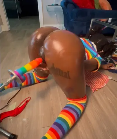 Pride big booty Ebony dildo machine cover image