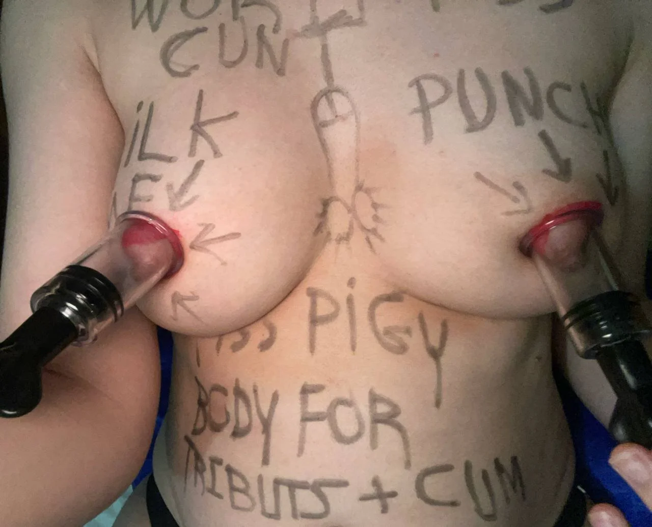 Stupid whore is back to be a webslut forever, pumping and tying udders image 3