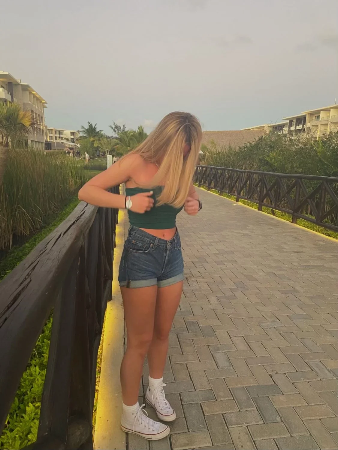 Blonde college freshman showing off her tight body and ass image 35