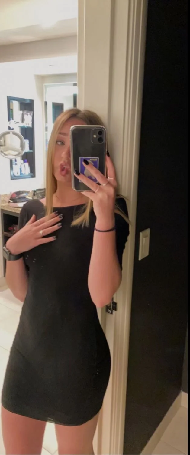 Blonde college freshman showing off her tight body and ass image 49