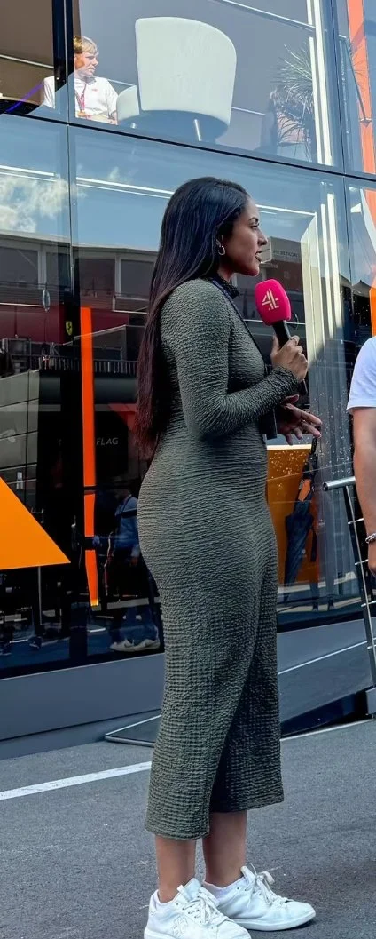 Brown F1 reporter I hammer my big white cock image 10