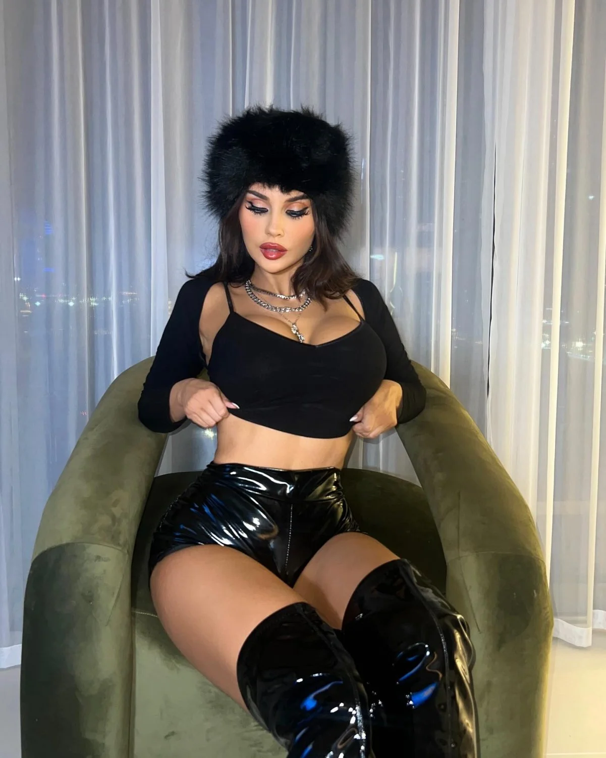 Babe in sexy PVC image 8