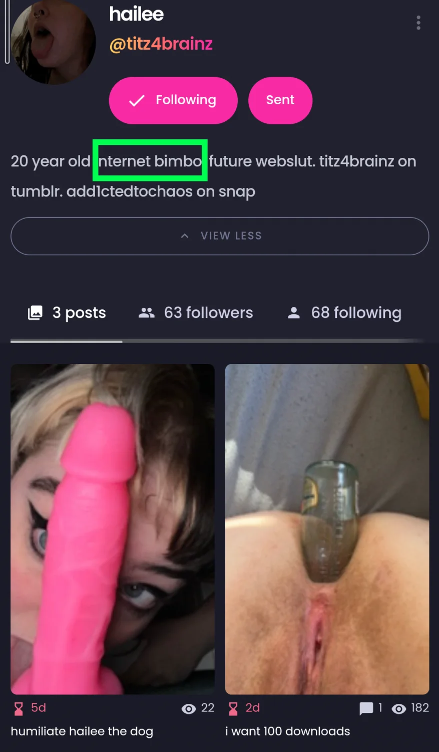 [Timelined by E17] Hailee the bimbo - total - failure image 2