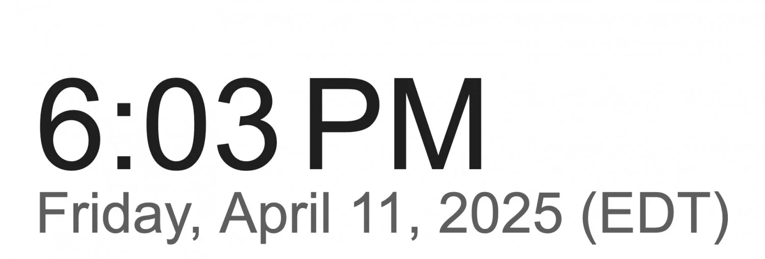 Time and Date posted. Eastern Time. main image