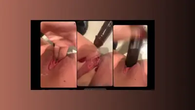 Submitted snapchat slut fucks her pussy hard with big bbc dildo, creaming in the shower cover image