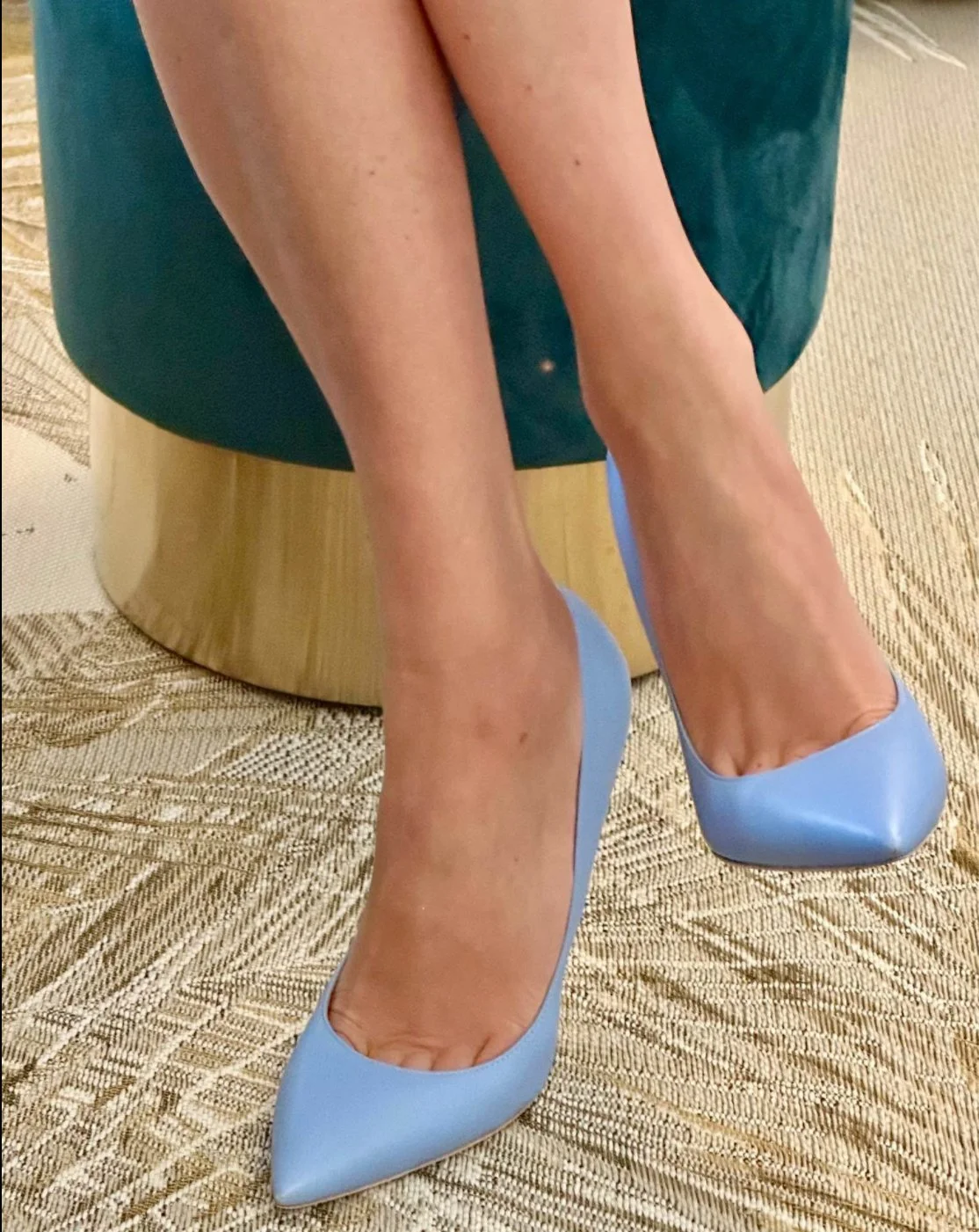 Skinny Feet in Light blue High Heels 👠 🫶🏼 image 4