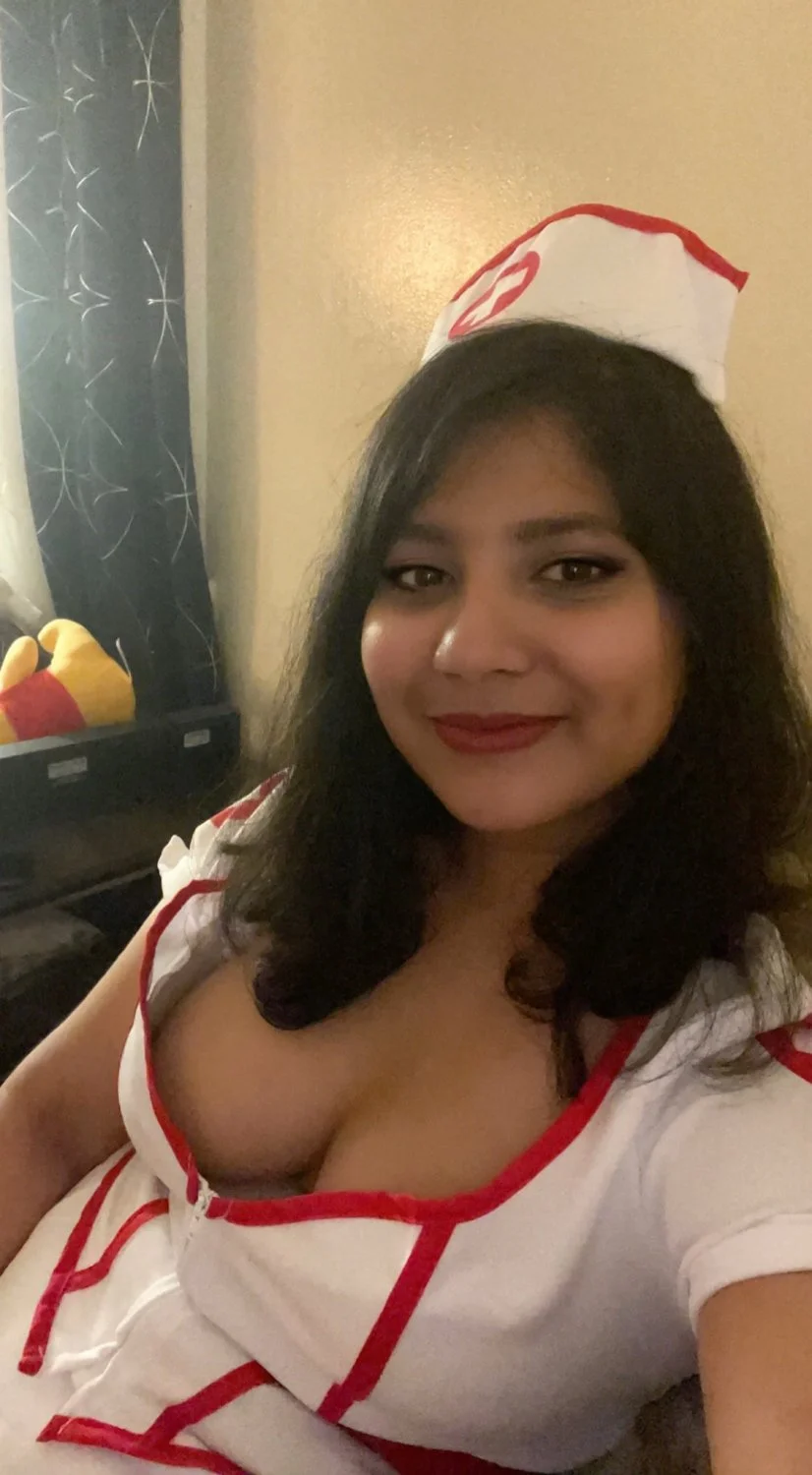 Beautiful desi big titties babe in nurse costume image 3