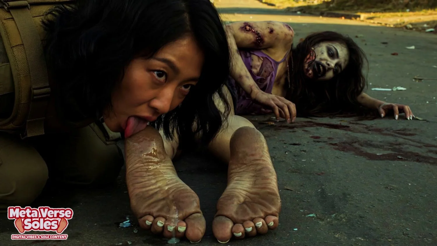 Zombie lesbian foot worship main image