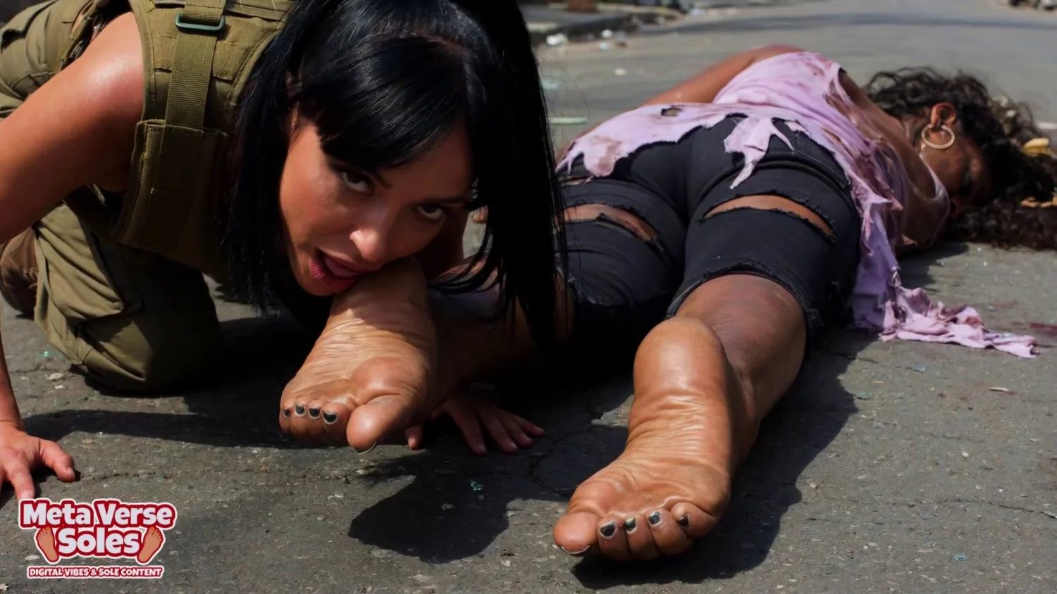 Zombie lesbian foot worship image 2