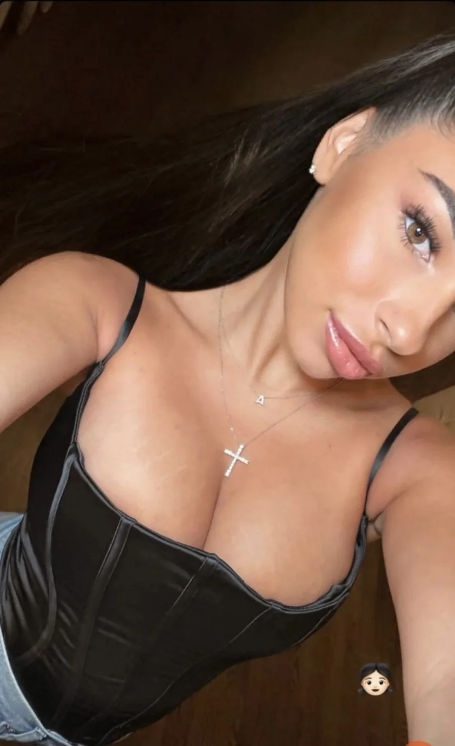 I wonder if this busty whore will be going to church today. Why else would she wear a cross main image