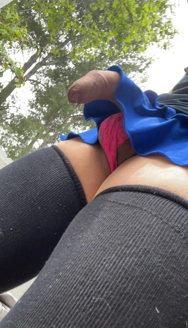 Sexy sissy girl Lily wants you to look up her skirt image 3