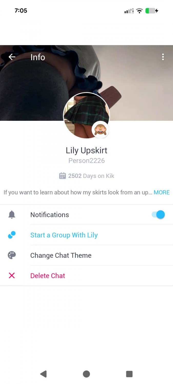 Sexy sissy girl Lily wants you to look up her skirt image 8