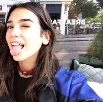 Dua Lipa hot tongue and mouth image 10