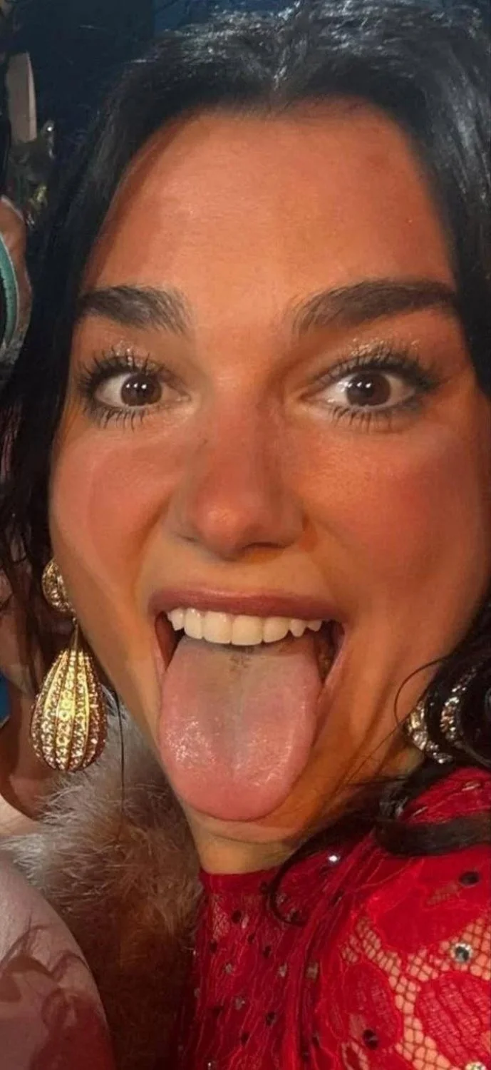 Dua Lipa hot tongue and mouth image 17