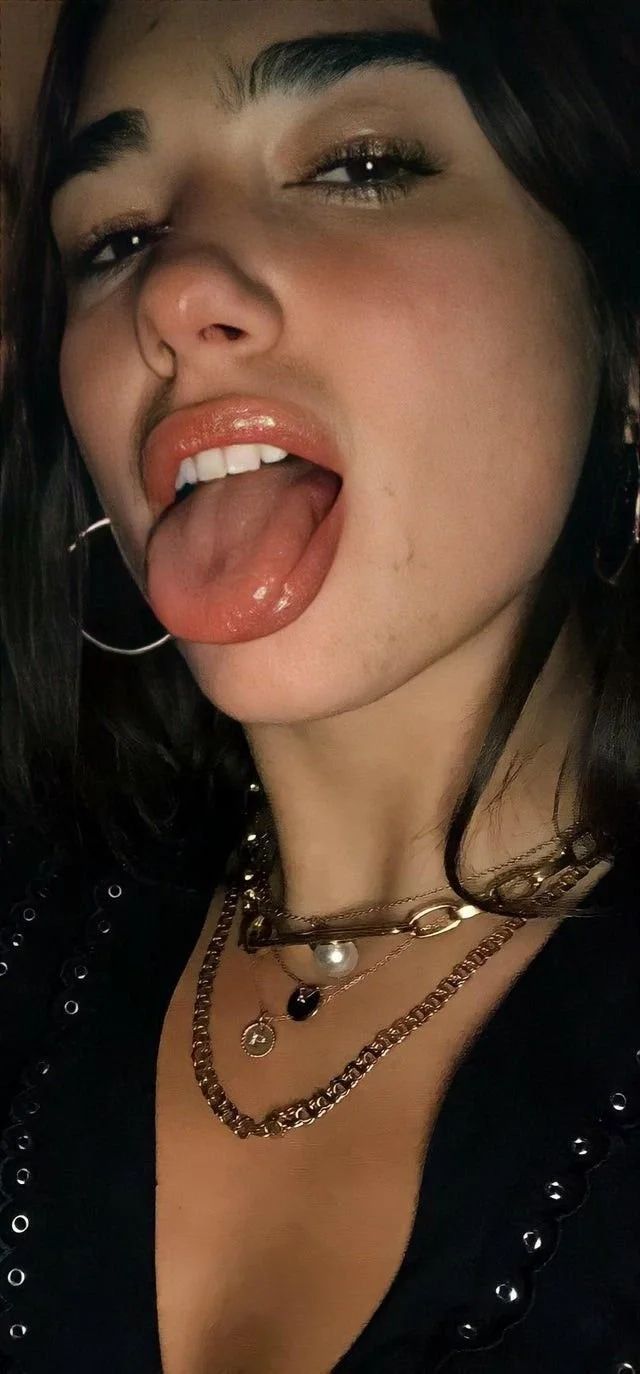 Dua Lipa hot tongue and mouth image 2