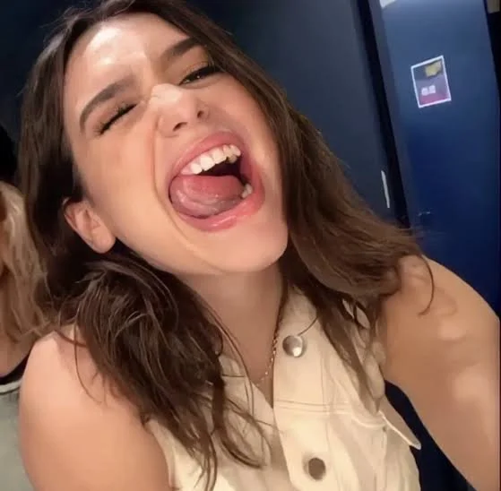 Dua Lipa hot tongue and mouth image 3
