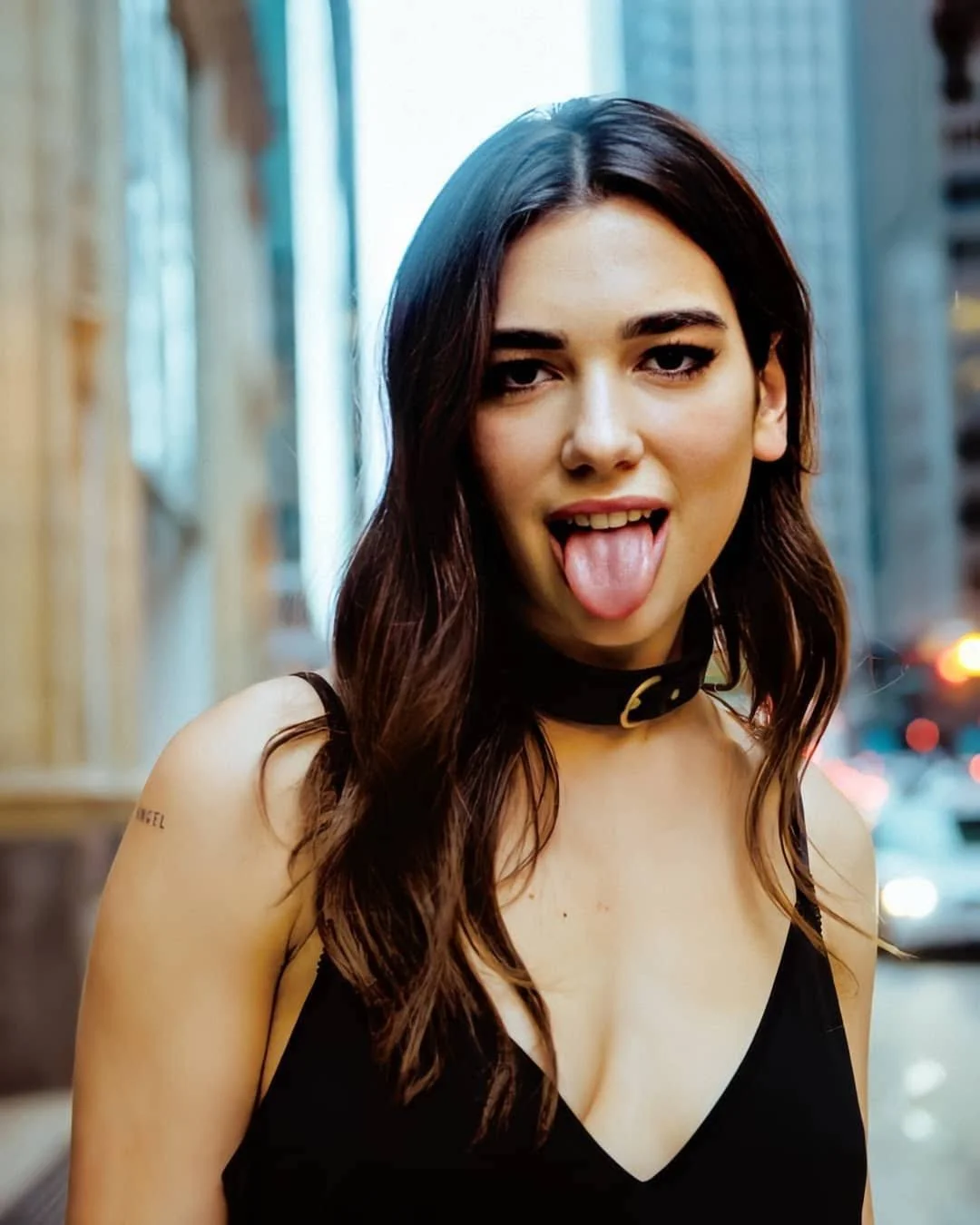 Dua Lipa hot tongue and mouth image 4