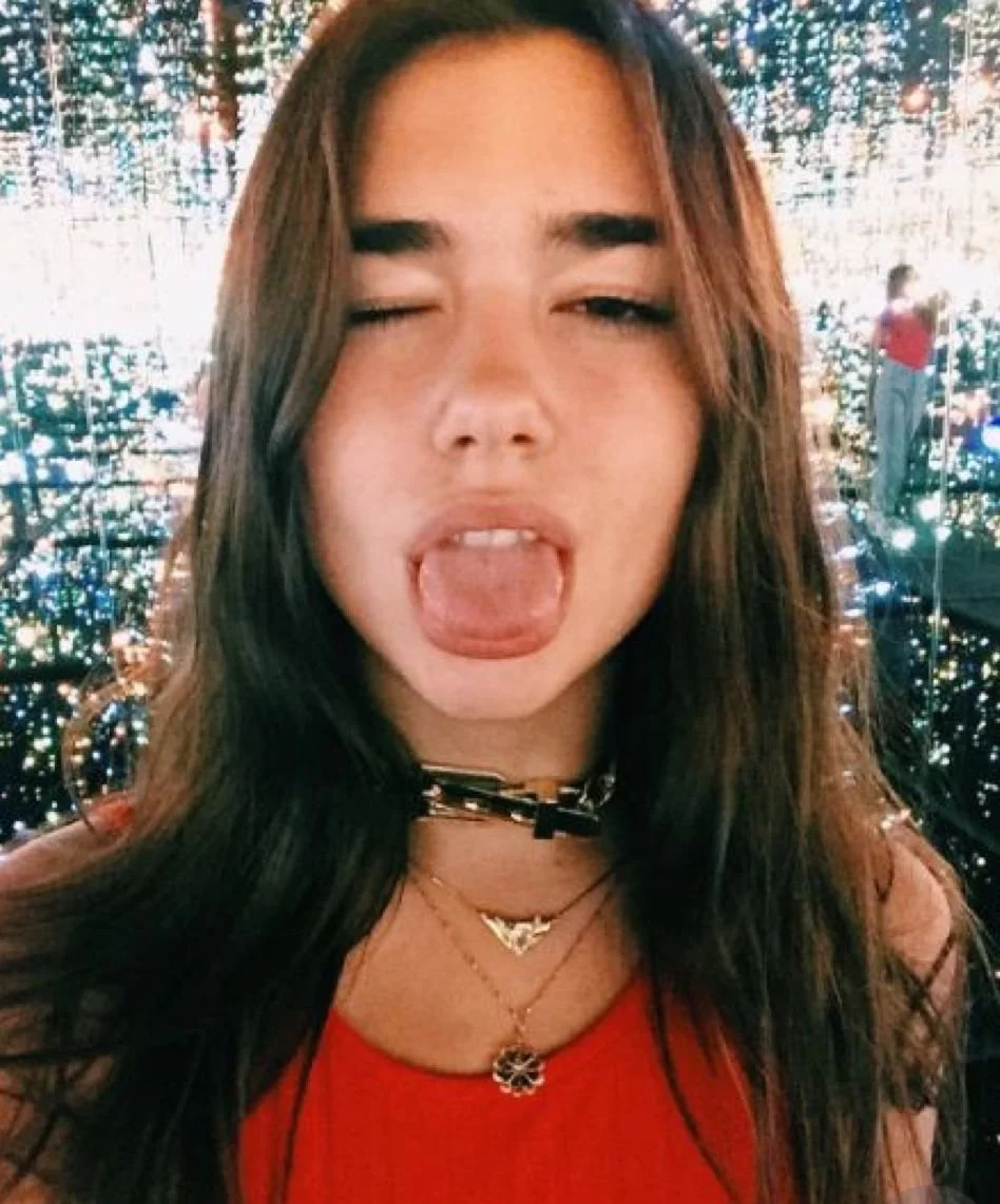 Dua Lipa hot tongue and mouth image 5