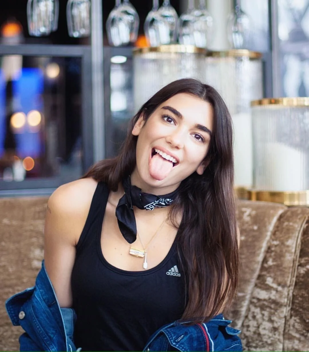 Dua Lipa hot tongue and mouth image 7
