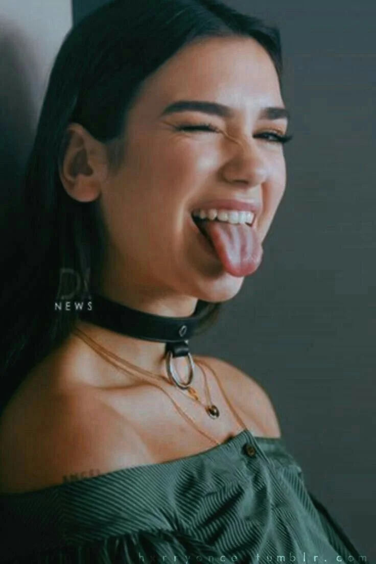Dua Lipa hot tongue and mouth image 8