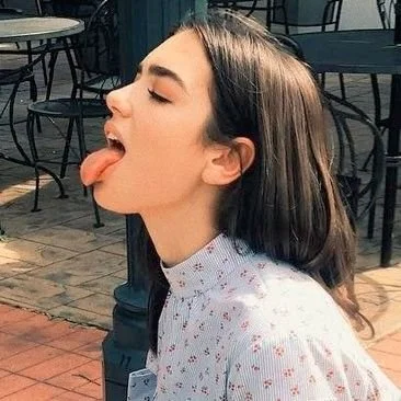 Dua Lipa hot tongue and mouth image 9