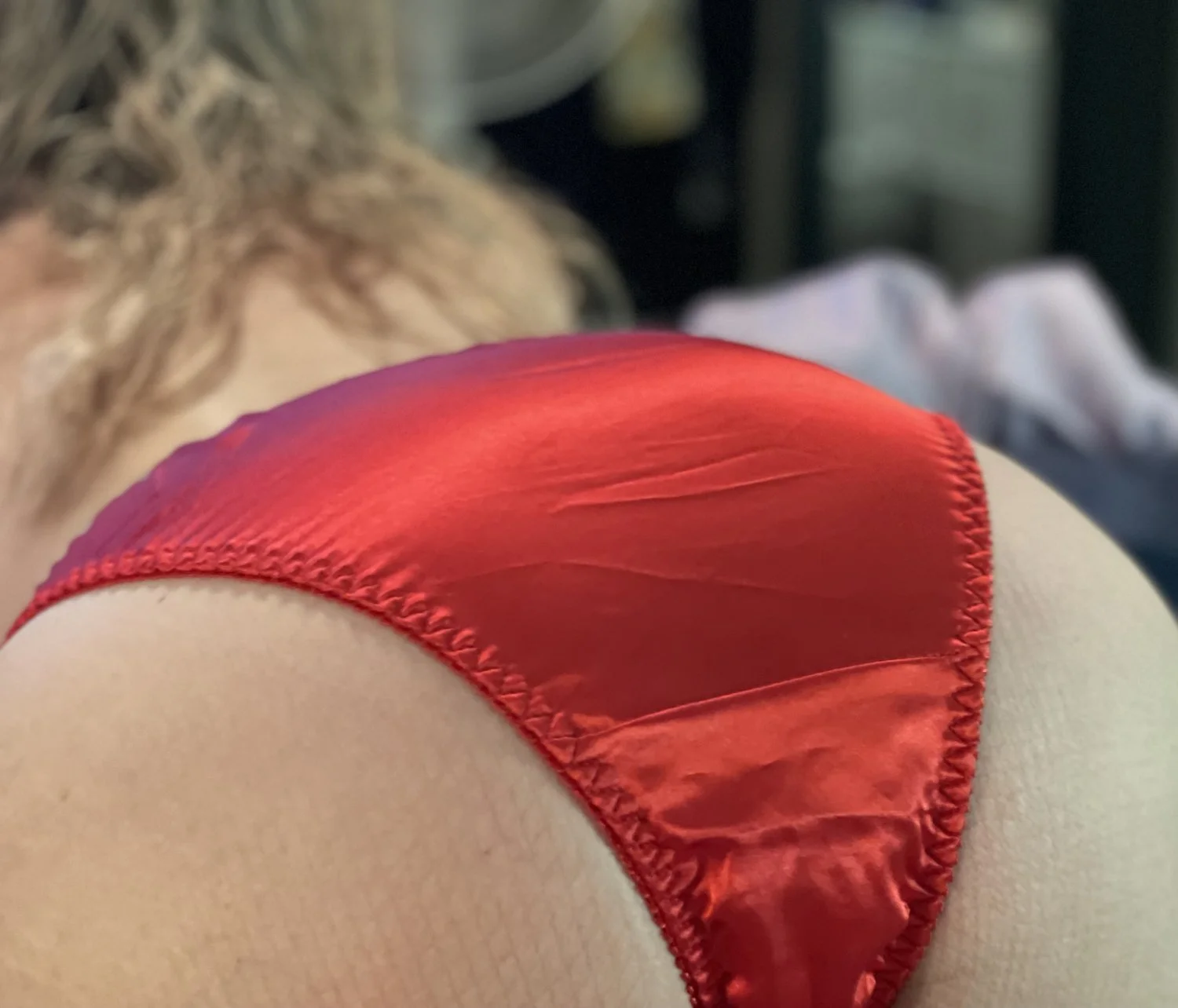 Do you like My Wife Kerry-Lynn in her Red Silk Panties? image 3