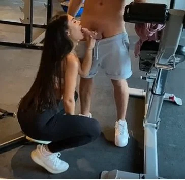 fit latina gives great blowjob at empty gym main image