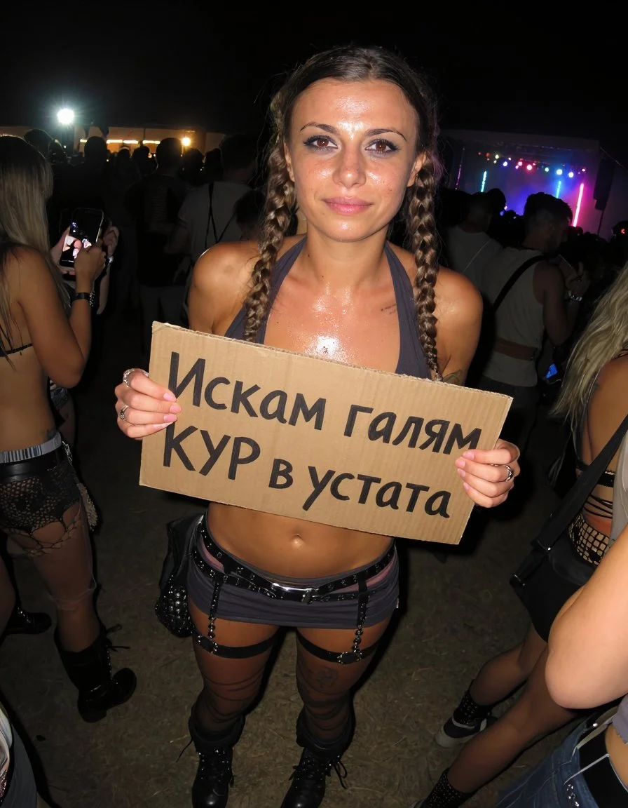 Braided pigtails party slut - AI fakes image 10