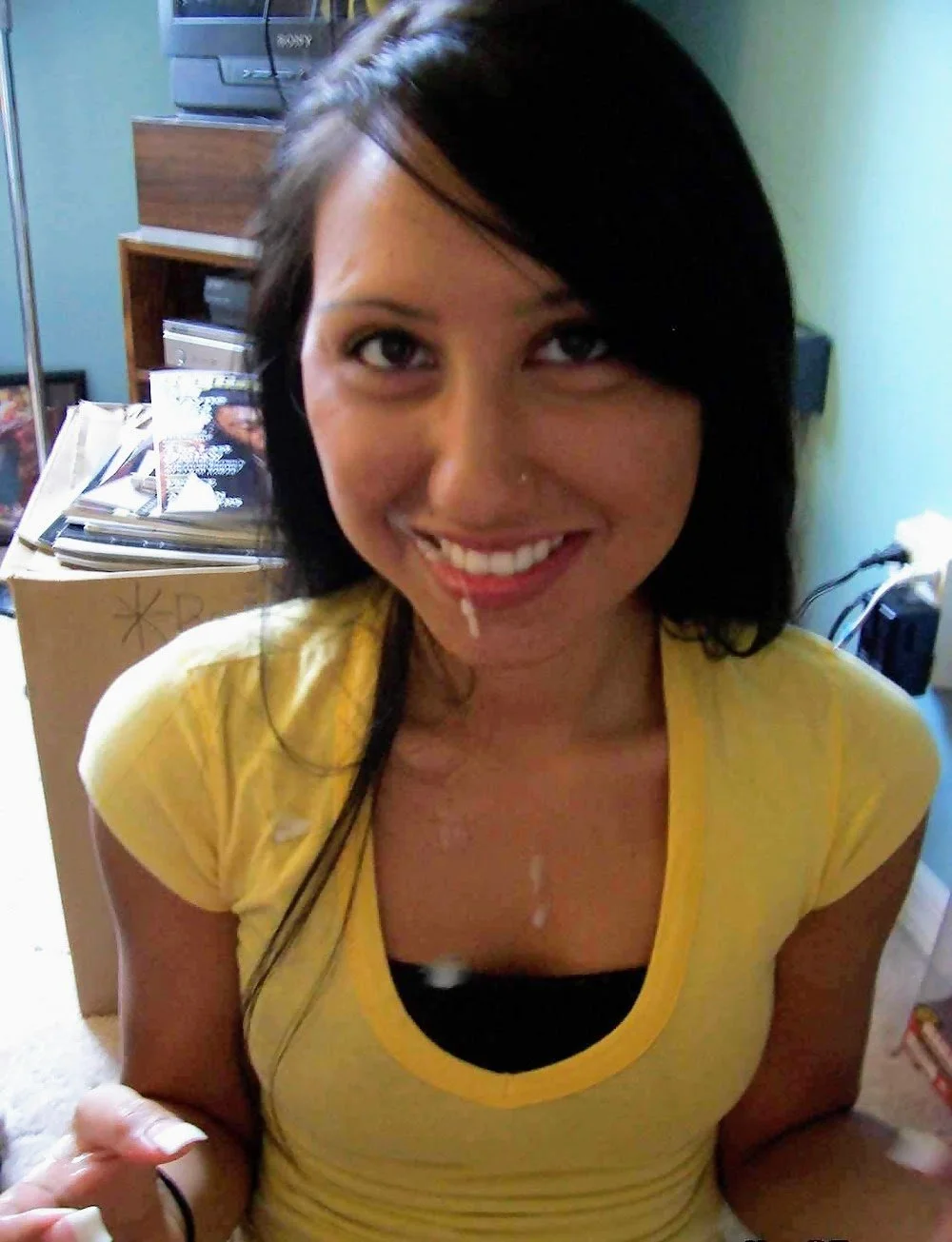 Amateur girlfriend all cummed up image 19