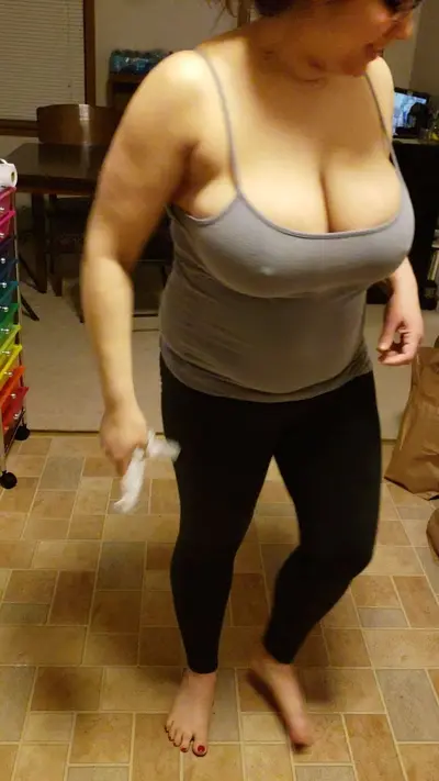 Busty Milf Braless in a Tank Top cover image