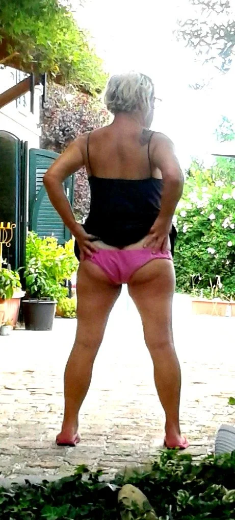 My big mature arse in little pink pants image 2