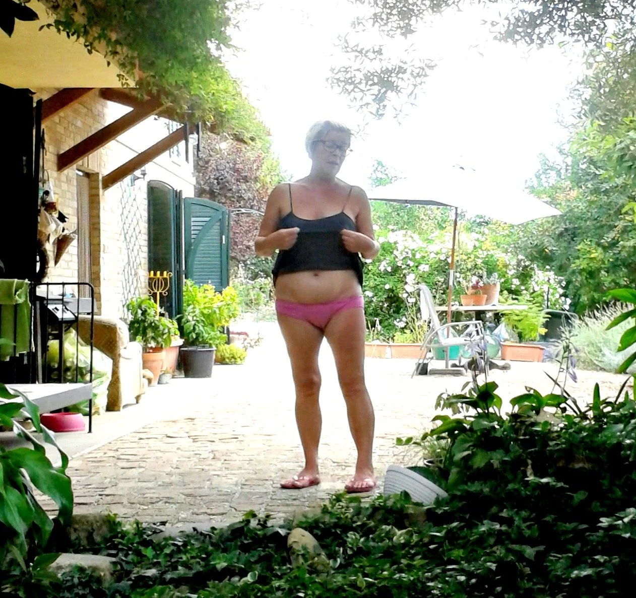 My big mature arse in little pink pants image 7
