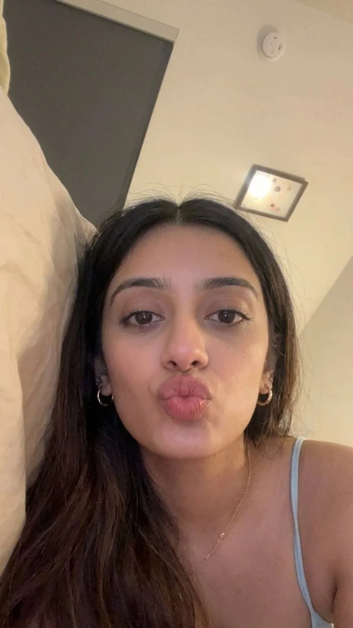 Hot punjabi baddie from abroad viral snapchat striping image 8