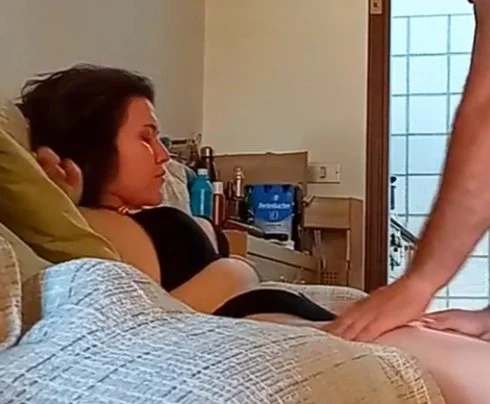 Italian Chubby Pawg Wife shows us her Reverse Cowgirl image 10