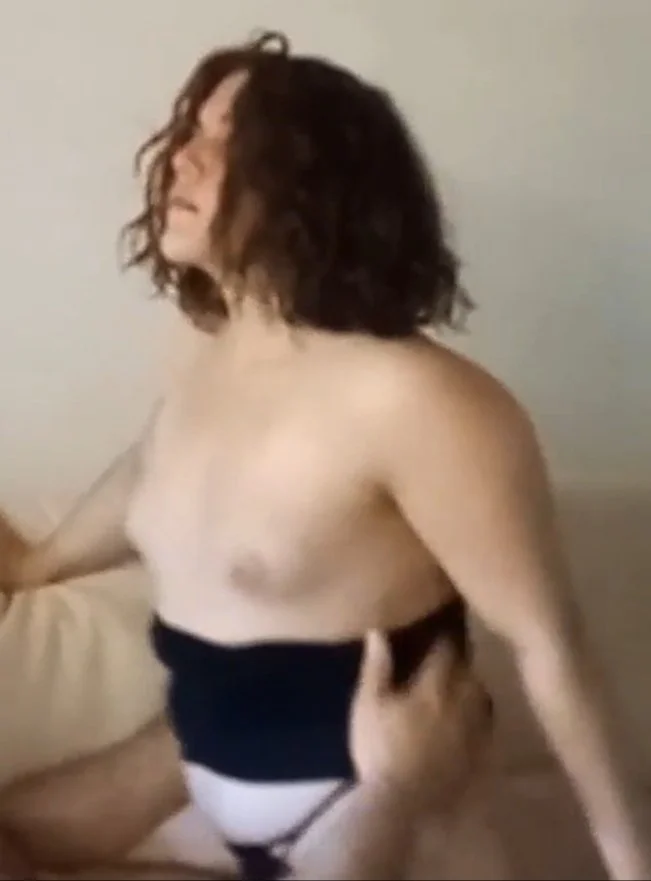 Italian Chubby Pawg Wife shows us her Reverse Cowgirl image 50